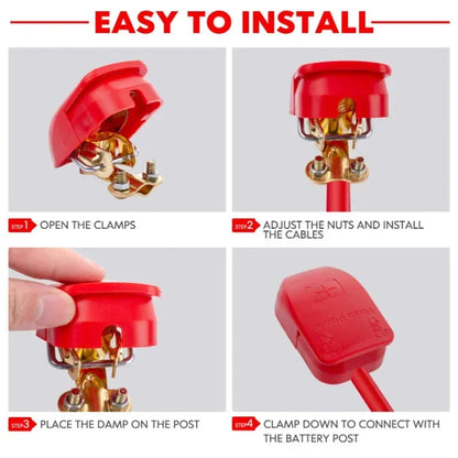 1 Pair Positive & Negative Electrode Quick Release Lift Off Connector Clamps Car Battery Terminals Car Accessories