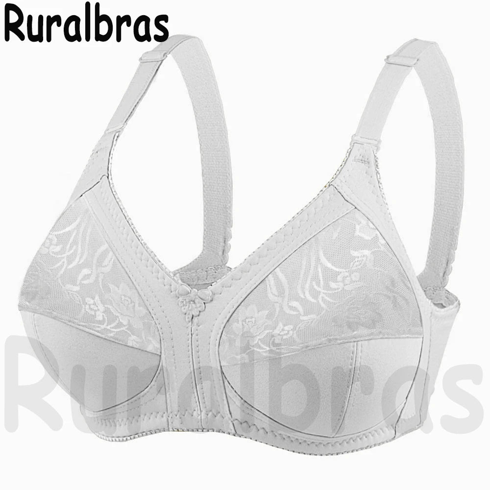 Ruralbras Sexy Women's Bras Wireless Full Coverage D/E/F for Plus Size Non Padded Comfort Soft Bra Minimizer Top Female Lingerie