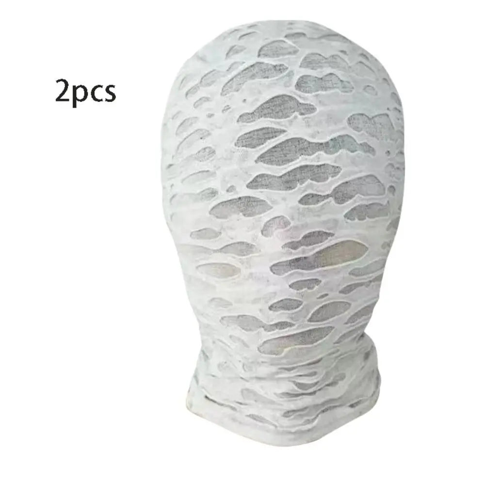 2pcs New Black Cosplay Full Mask Thin Adult Kids Hood Cosplay Prop Halloween Costumes Breathable Cosplay Head Cover
