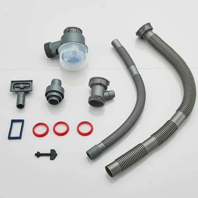 Évier double cascade doré en acier inoxydable, évier de cuisine avec grand bac à évier unique en relief, bassin de lavage pour la cuisine