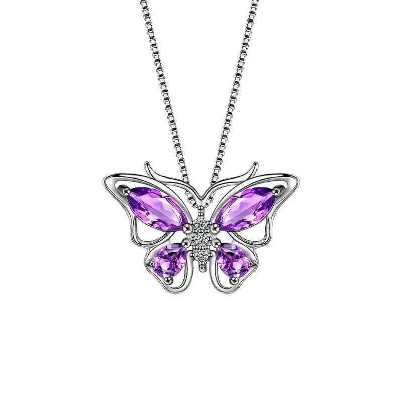 Red Rose Flower Gift Box with Heart-Shaped Lucky Stone Pendant Necklace,for Mom, Wife - Mother's Day, Valentine's Day, Birthday