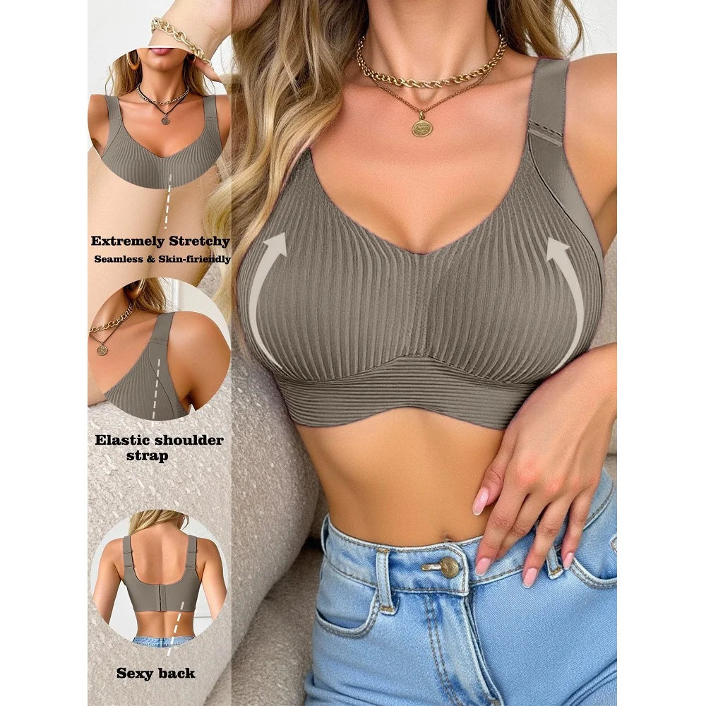 Bras for Women Full Cup Seamless Push up Female Underwear Adjustable Stretch Shoulder Straps Skin Friendly Bralette