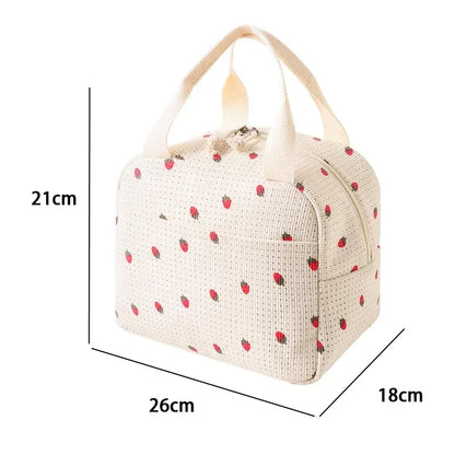 Sac à lunch isotherme en velours côtelé personnalisé avec nom, idéal pour l'école, les pique-niques et comme sac de rangement pour les aliments.