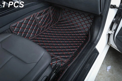 Custom Automotive Car Floor Mats For VW Golf 4 1999 2000 2001 2002 2003 Auto Luxury Leather Men Women Car Mats Full Coverage