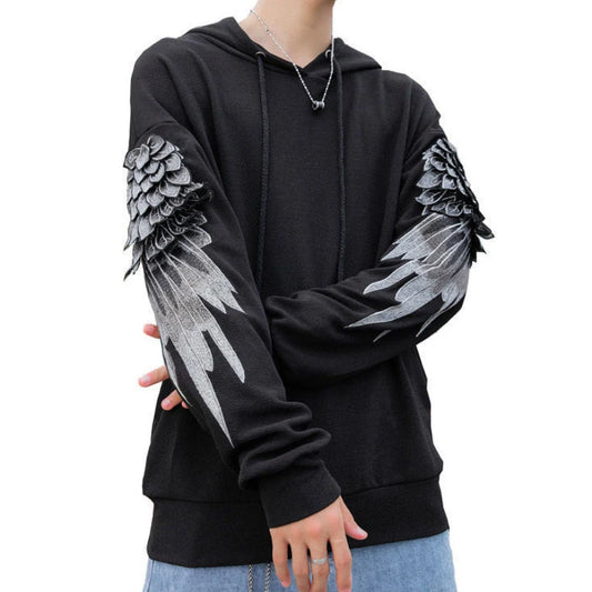 Sweat-shirt à capuche brodé pour homme, style hip-hop, blanc, luxe, sans marque, streetwear, automne, pas cher, emo