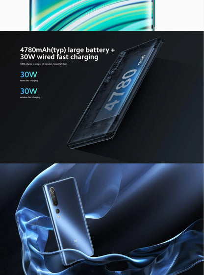 Xiaomi 10 5G Android  6.67 inch Qualcomm Snapdragon 865 RAM 12GB ROM 256GB used phone