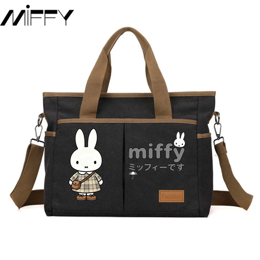 Sac cabas Miffy, nouvelle version coréenne grande capacité, sac bandoulière décontracté et simple pour les trajets quotidiens, sac de voyage tendance, polyvalent et léger