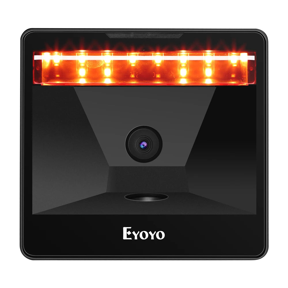 Eyoyo 2D Desktop Barcode Scanner Omnidirectional Hands-free 1D USB Wired Table Bar Code Reader PDF417 QR Image Screen Scanning