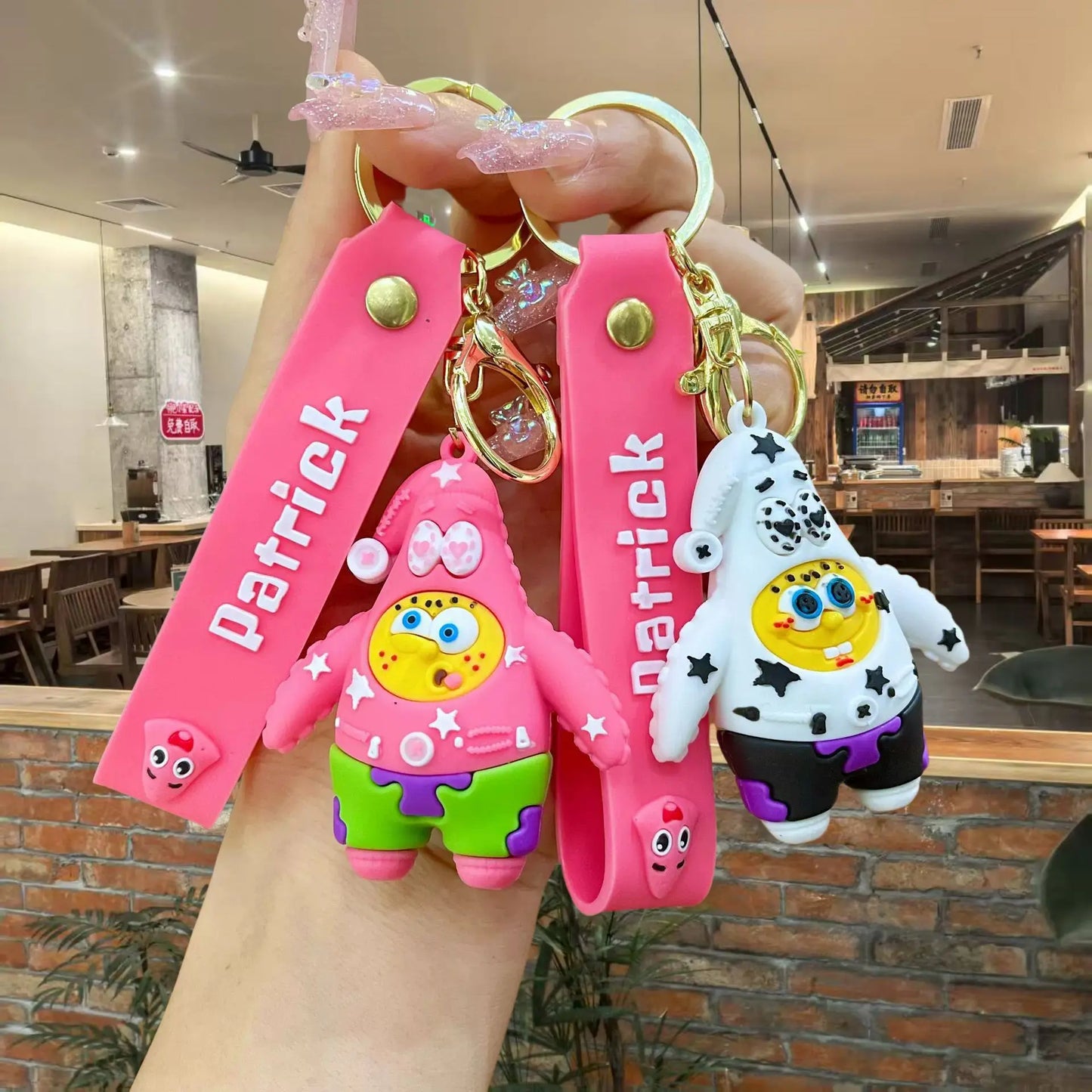 New Spongebob Patrick Star Keychain Creative And Cute Figurine Pendant