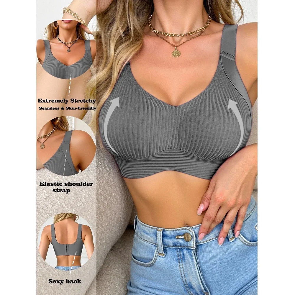 Bras for Women Full Cup Seamless Push up Female Underwear Adjustable Stretch Shoulder Straps Skin Friendly Bralette