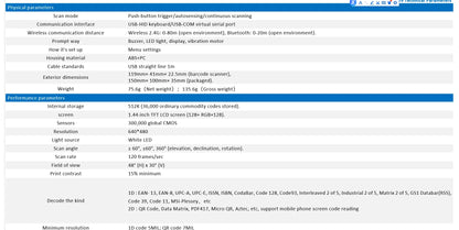 Scanner de codes-barres portable sans fil Bluetooth 2D QR 1D avec écran LCD pour smartphone, ordinateur et terminal de point de vente