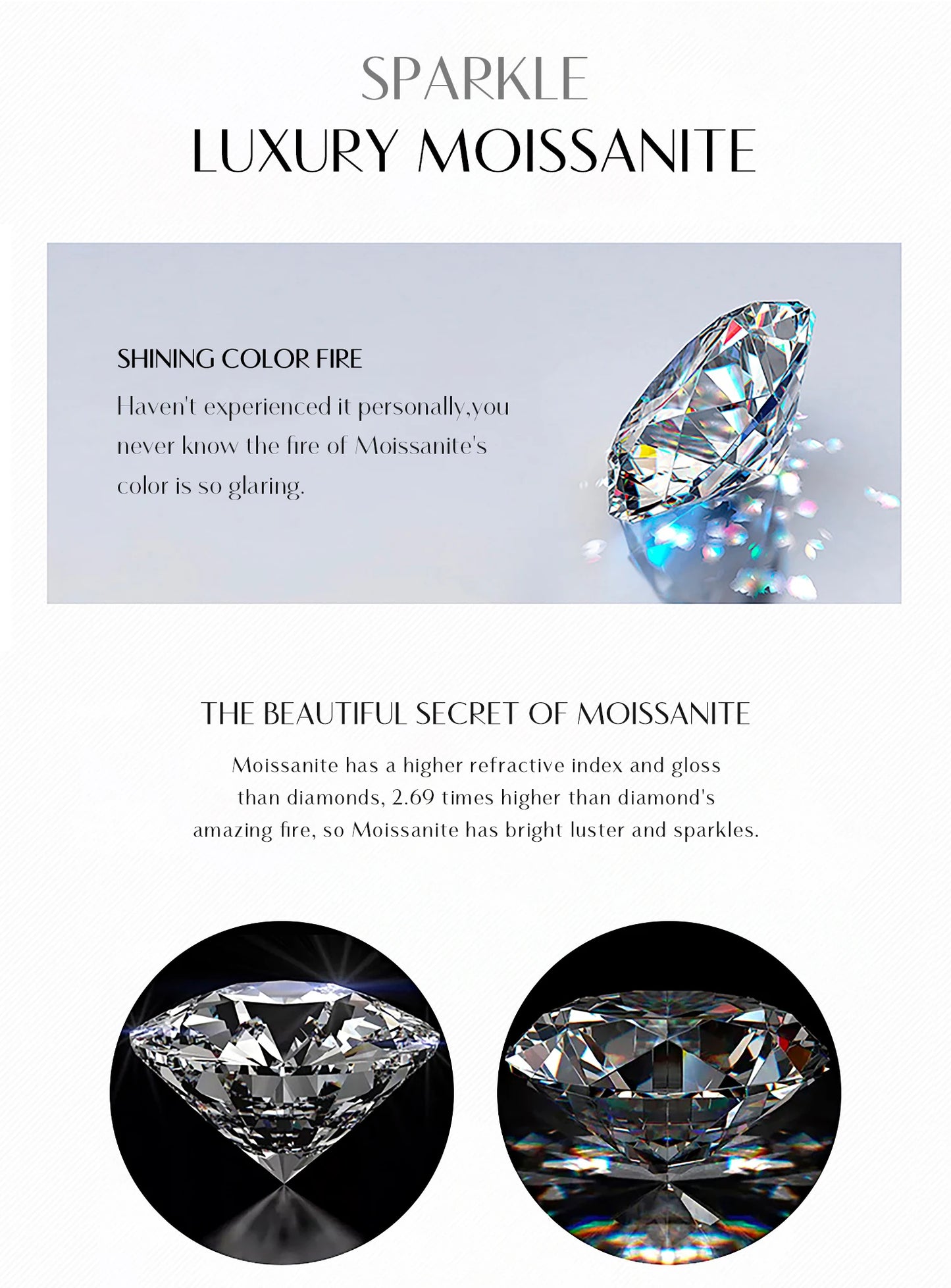 Boucles d'oreilles MODIAN en argent sterling 925, ornées de moissanites en forme de cœur et disponibles en 3 tailles. Bijoux fins et tendance pour femmes.