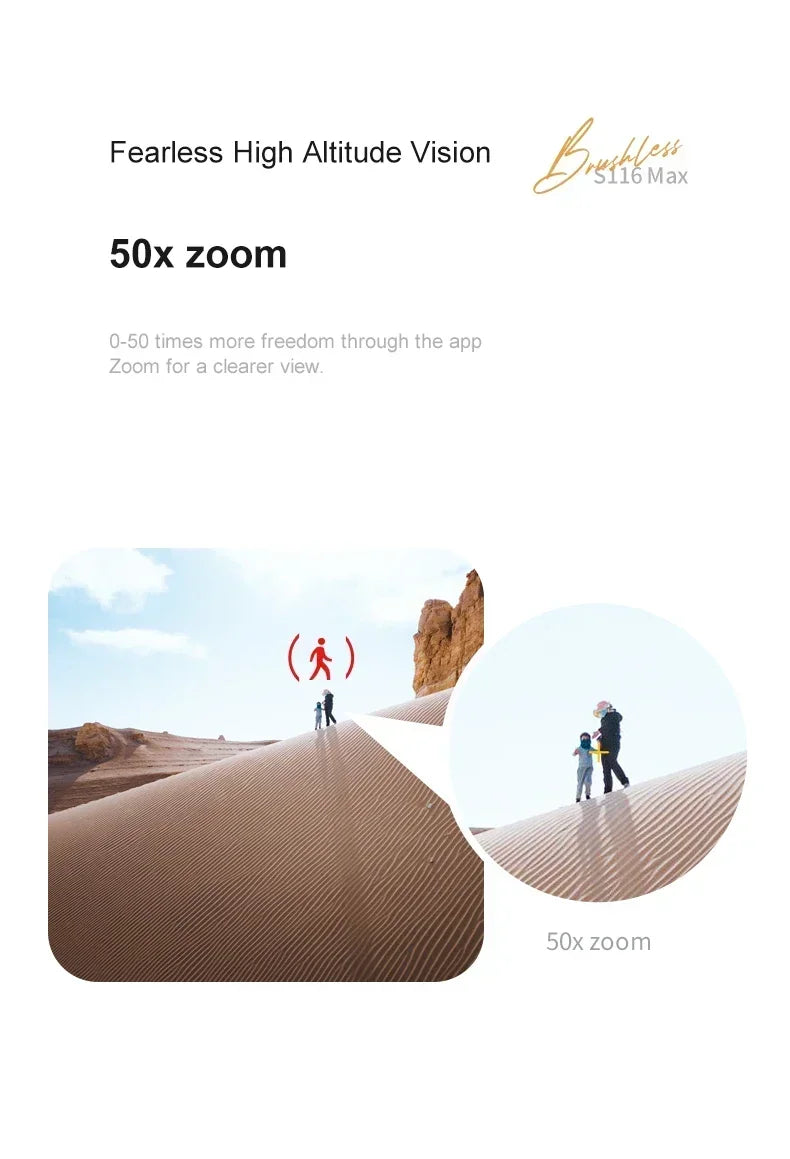 S116 MAX FPV Drone Triple Battery Dual 8K HD Cameras Optical Flow Positioning WIFI Real-Time Transmission 360° Smart Avoidance