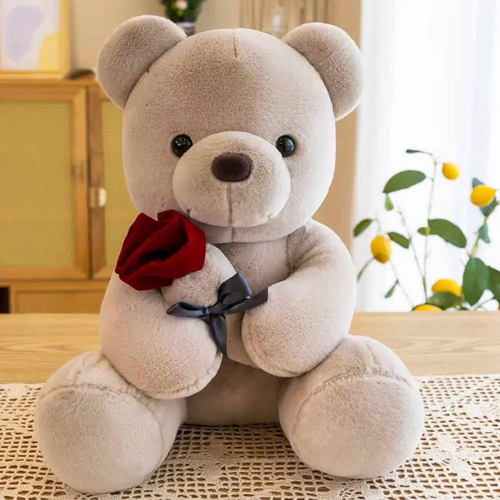 25cm Kawaii for Valentines Day Gift Teddy Bears Stuffed Animal Rose Bear Doll Valentine's Day Gift for Girlfriend