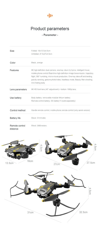 2026 New G6 GPS Drone 8K Professional HD Camera Optical Flow 5G WIFI Omnidirectional Obstacle Avoidance Quadcopter Kids Gift Toy