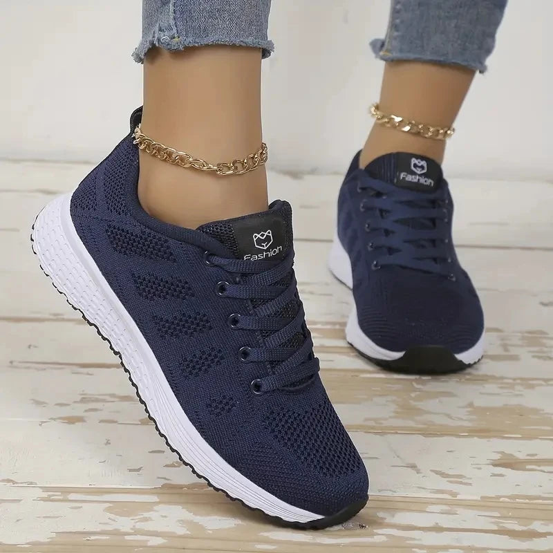 Women's Casual Flats Sports Shoes Mesh Breathable Trainers Ladies Shoes Platform Female Sneakers for Women Basket Tenis Feminino
