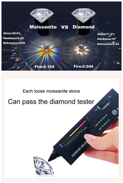 Boucles d'oreilles puces en moissanite TY 0,1-2 carats pour femme, en or rose, style classique et scintillant, serties de diamants de laboratoire, et montées sur argent pur 925.