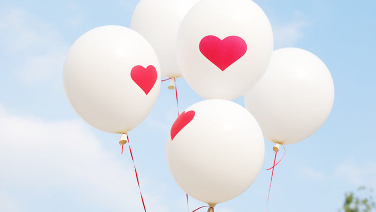 6Pcs Red/White Anniversary Heart Love Spiral Swirl Hanging Garland Balloon Straws for Valentine's Day Wedding Party Decorations