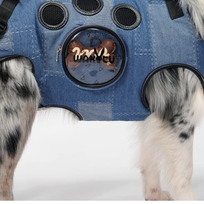 Pet Backpack for Dogs Breathable Pet Harness for Small Medium Large Dogs Portable Cycling Dog Carrier