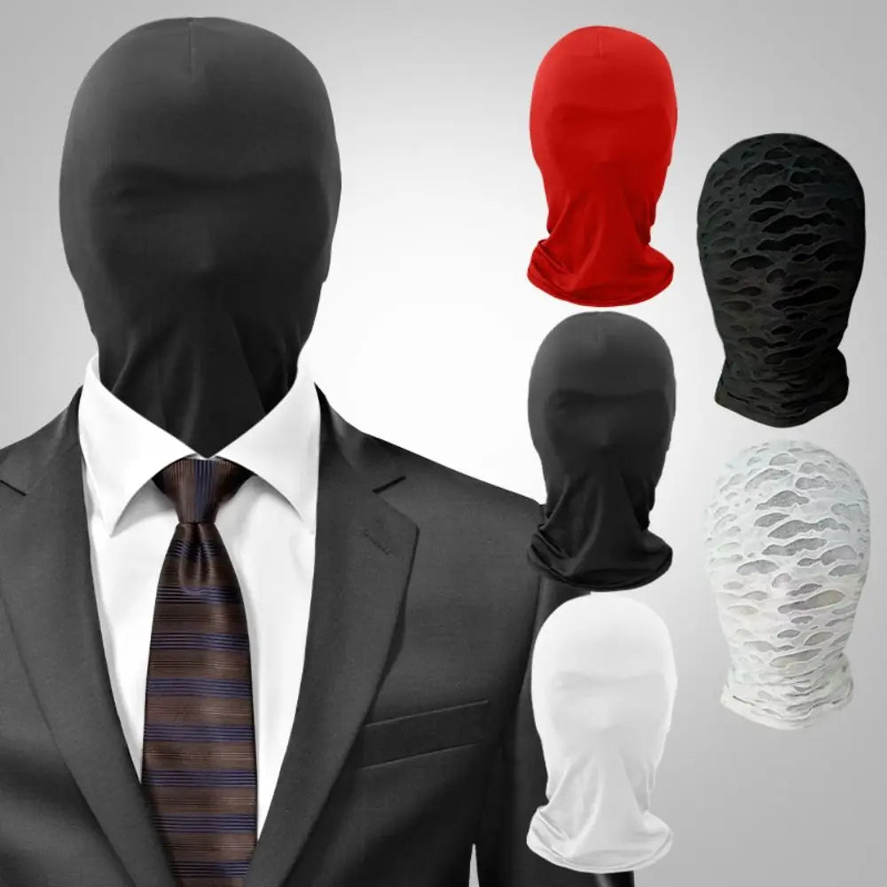 2pcs New Black Cosplay Full Mask Thin Adult Kids Hood Cosplay Prop Halloween Costumes Breathable Cosplay Head Cover