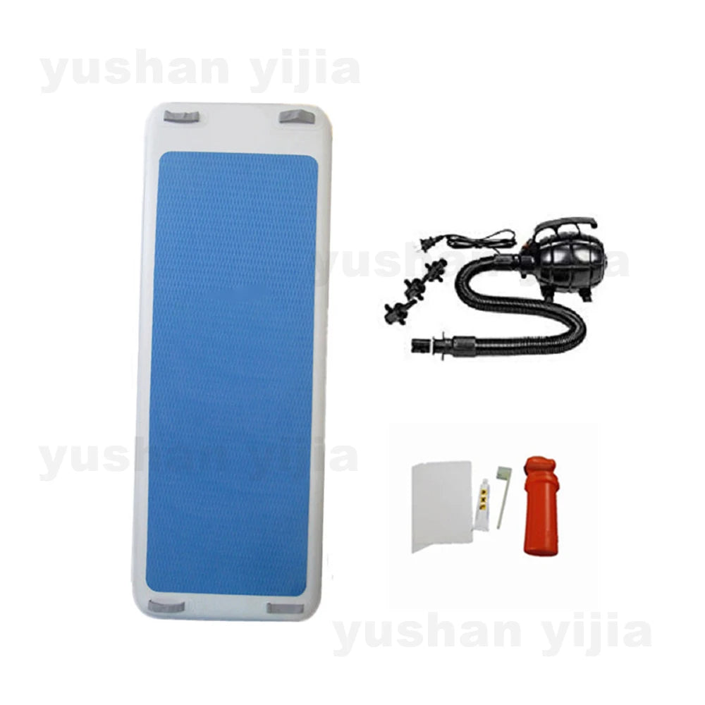 Tapis de yoga gonflable multifonctionnel, idéal pour le yoga, le pilates et les étirements, à la maison ou en extérieur.