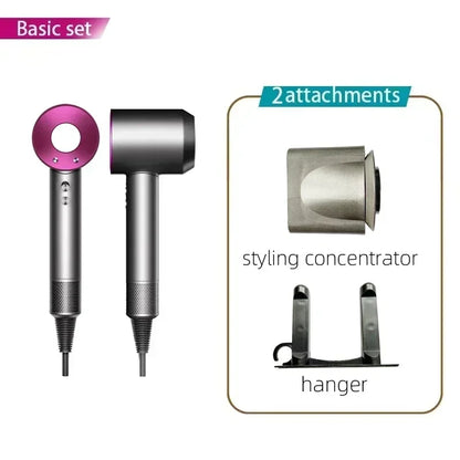 2025 Super Hair Dryer 220V Leafless Hair Dryer Personal Hair Care Styling Negative Ion Tool Schedule Negative Ion Electric Dryer