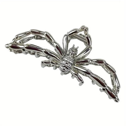1pc Spider Hair Clip Black Spider Claw Clip Large Metal Hair Claw Clips For Women Halloween Hair Accessories Hair Jaw Clips Nons
