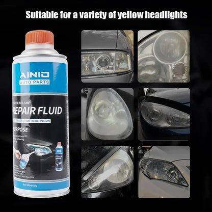 Car Headlight Restoration Polish Liquid Polymer Evaporator Garage Tools Car Headlight Renovation Repair Scratch Remover