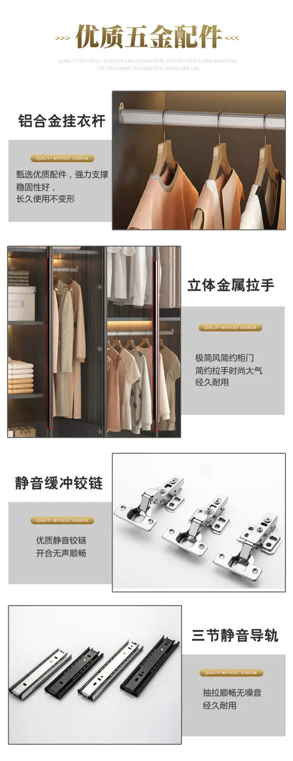 Aesthetic Black Dressing Wardrobe Display Waterproof Luxury Closet Wardrobe Storage Clothing Ropero Para Gurdar Ropa Furnitures