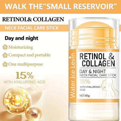 Retinol and Collagen Facial Neck Cream, Lifting Neck, Firming and Moisturizing Skin, Powerful Moisturizing Neck and Facial Skin, Brightening Neck Texture