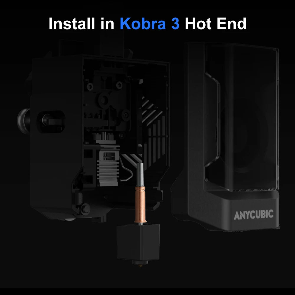 Anycubic Kobra 3 Combo Spare parts Bimetal Heat Break Brass Nozzle Upgrades Throat Throats Hot End 3D Printer Accessories