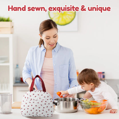 Sac à lunch portable de 7 L, boîte à lunch isotherme avec double fermeture éclair, grande capacité, idéal pour l'école et les pique-niques.