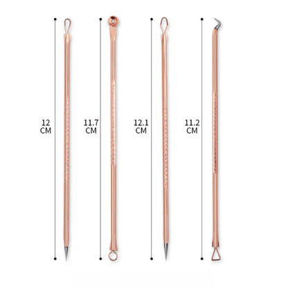 4Pcs Blackhead Removal Needles Black Dots Cleaner Stainless Steel Spot Extractor Acne Treatment Needle Face Clean Care Tool