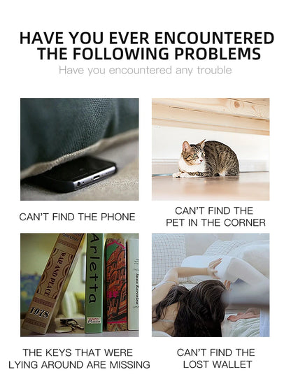 HOMEFISH Mini Bluetooth 5.0 Tracker AntiLost Device Round Pet Kids Bag Wallet Tracking Smart Finder Locator