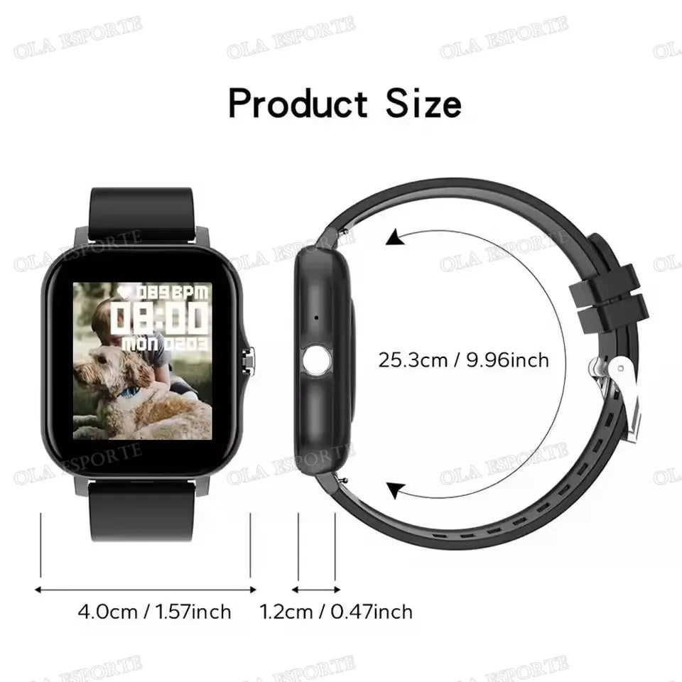 New Smart Watch Android IOS Phone 1.44 Inch Color Screen Bluetooth Call Blood Oxygen/Pressure Monitoring Smart Watch Women Men
