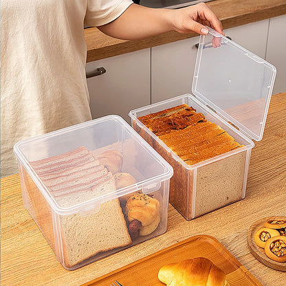 Bread Container Storage Box Kitchen Dispenser Bread Boxes Baking Bread Cake Containers Airtight Box Refrigerator Clear Kitchen