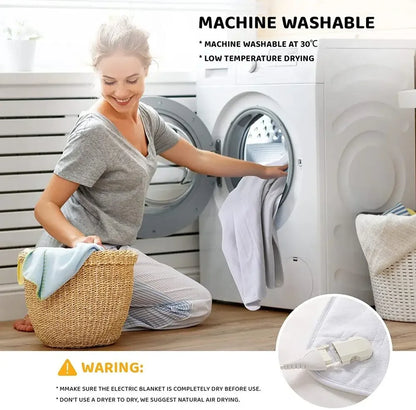 Couverture chauffante électrique sous-matelas 3 niveaux de chaleur 150x160cm pour couvertures électriques de lit
