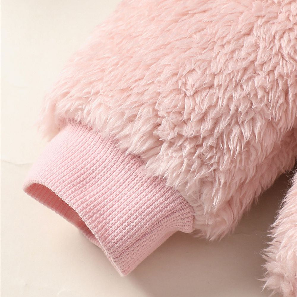 0-3Years Baby Girl Clothes Set Cute Bear O-neck Long Sleeve Top+Thick Pants Autumn&Winter Warm Clothing Outfit for Toddler Girl