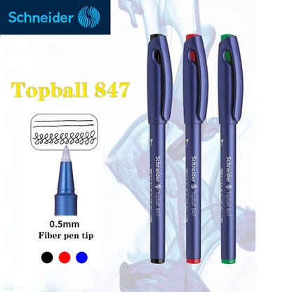 1PC German Schneider Topball 847 0.5mm Gel Pen Signature Pen Writing Smooth Student Exam Supplies Back To School Stationery