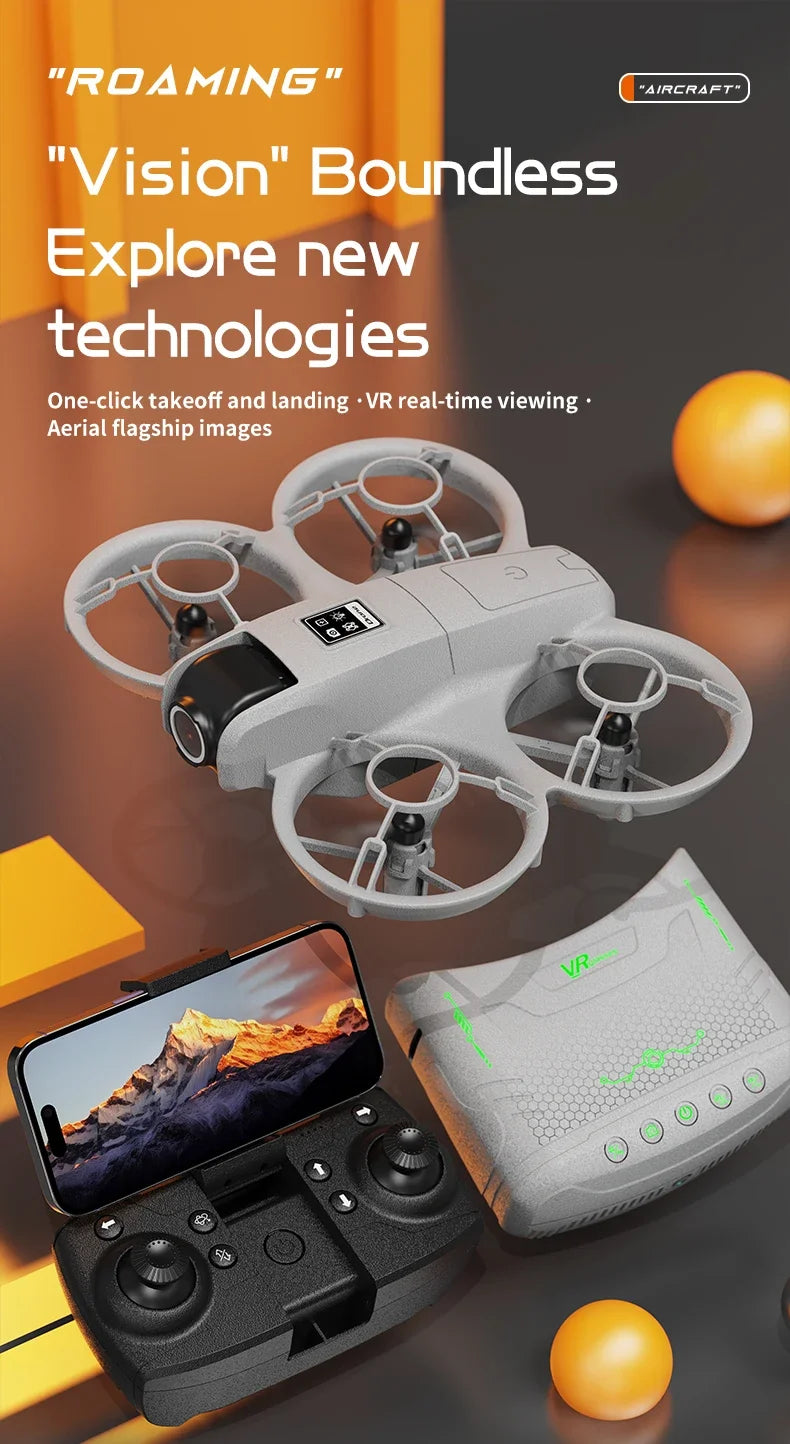 X228 Drone with VR Glasses 4K 2.4G WIFI Positioning Professional HD Aerial RC Plane HD Dual Camera Quadcopter Aerial Drones Toys