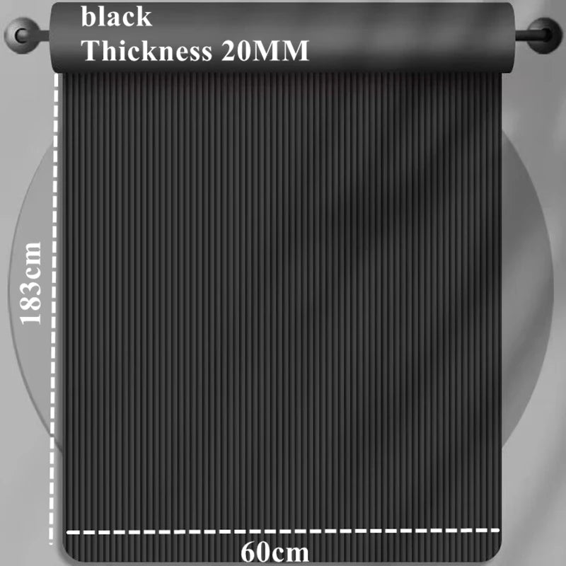 Tapis de yoga épais 183 x 60 cm, antidérapant, en mousse de 20 mm pour un confort optimal, idéal pour le yoga, le Pilates et la gymnastique.
