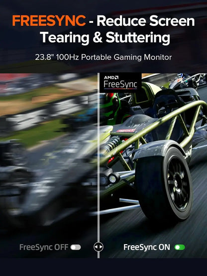 23.8inch Portable Monitor 100HZ 100% SRGB IPS USB-C HDMI Large Work Switch Home Gaming Second Monitor Adjustable Stand Laptops