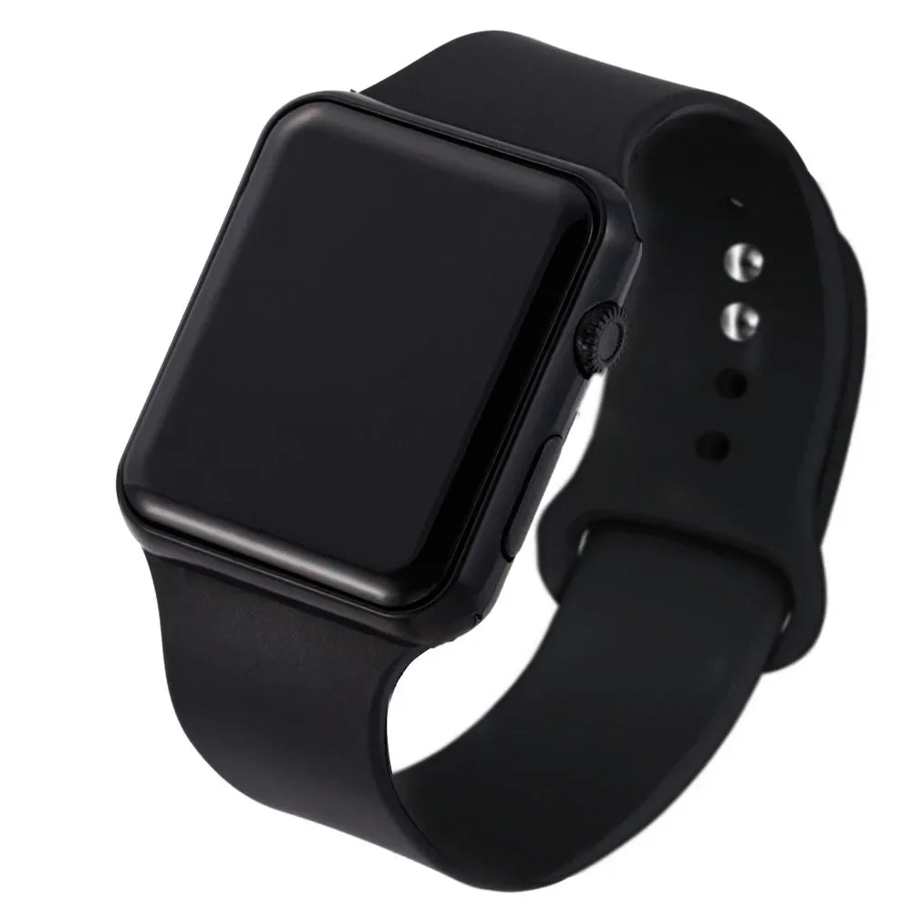 Fashion Digital Watches For Men Women Simple Square Sports LED Wristwatches Silicone Strap Casual Electronic Clock Reloj Hombre