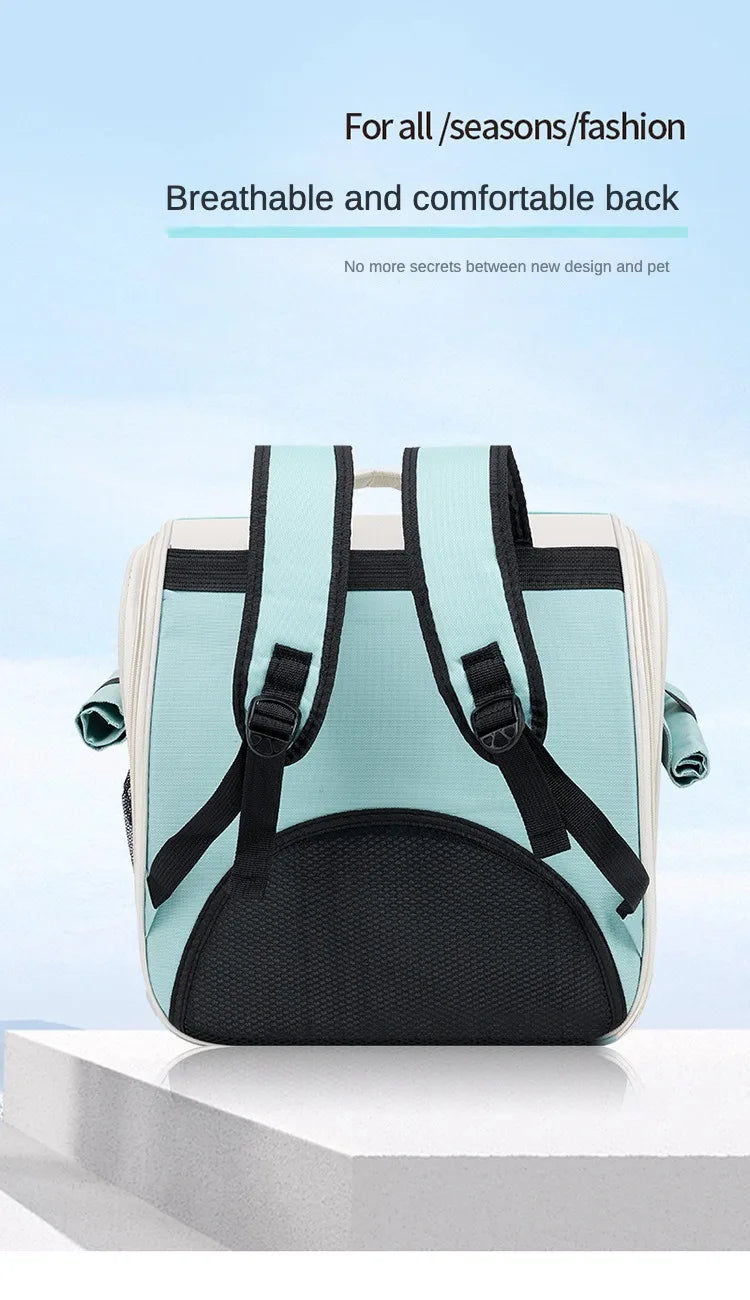 Pet Backpack Outdoor Large Cat Backpack Cat Transporter Breathable Foldable Carrying Bag Backpack Cat And Small Dog Supplies