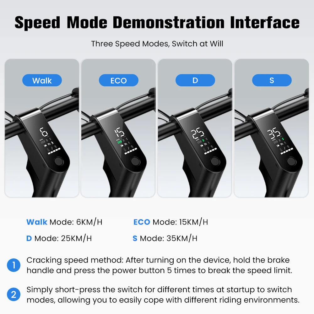 W6 Electric Scooter 10 Inch 500W Motor 36V 10.5Ah Battery 35km/h Max Speed Foldable E-Scooter With APP Dual Brakes Scooters