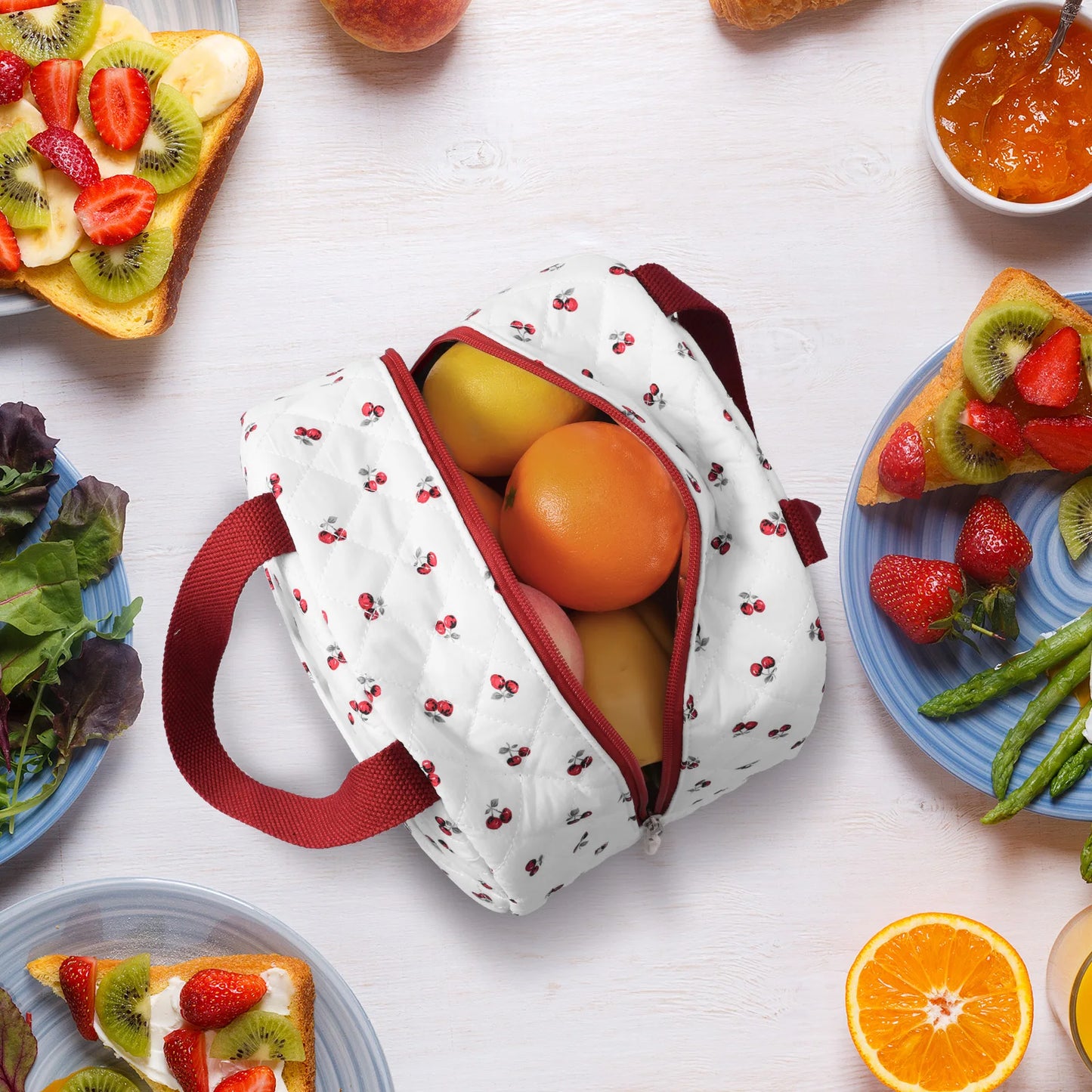 Sac à lunch portable de 7 L, boîte à lunch isotherme avec double fermeture éclair, grande capacité, idéal pour l'école et les pique-niques.