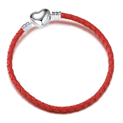 Double Circle Love Leather Rope Bracelet PU Basic Chain Accessories Valentine's Day Gift DIY Fine Jewelry