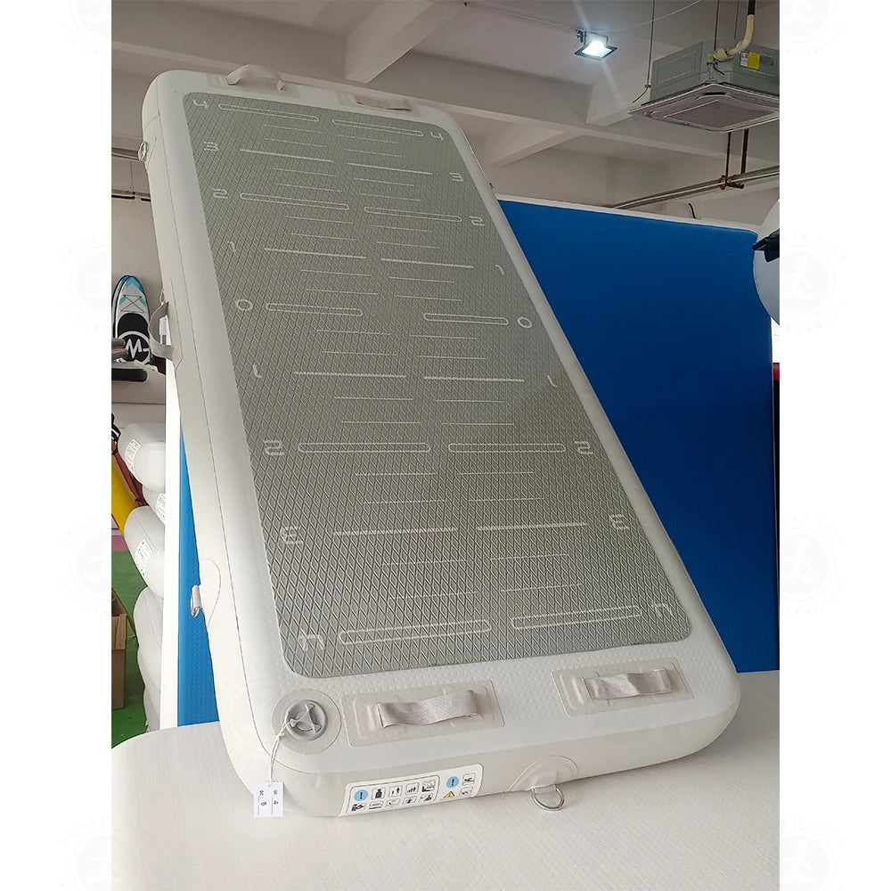 Tapis de yoga gonflable multifonctionnel, idéal pour le yoga, le pilates et les étirements, à la maison ou en extérieur.