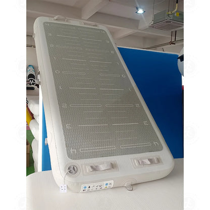 Tapis de yoga gonflable multifonctionnel, idéal pour le yoga, le pilates et les étirements, à la maison ou en extérieur.