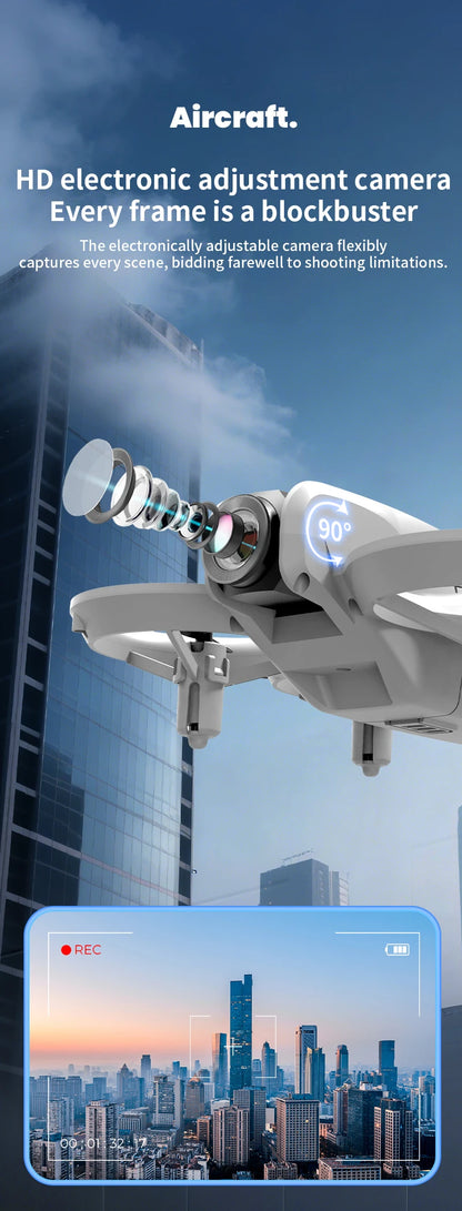 New H135 Mini Drone WIFI FPV Hover Professional 4K Camera Pocket Coloful Lights Dron Rc Plane Foldable Quadcopter RC Toys Gifts